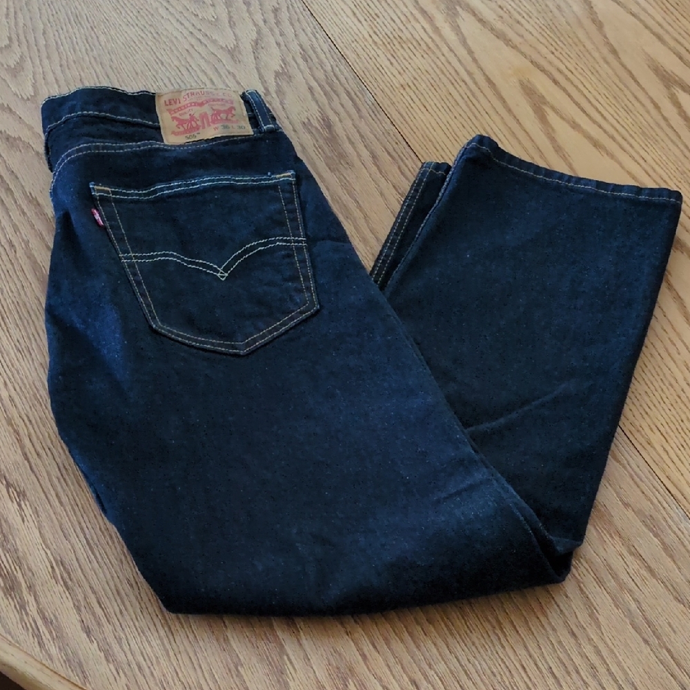 Levi's Men's 505 Classic Indigo Jeans 36x30 Straight Leg